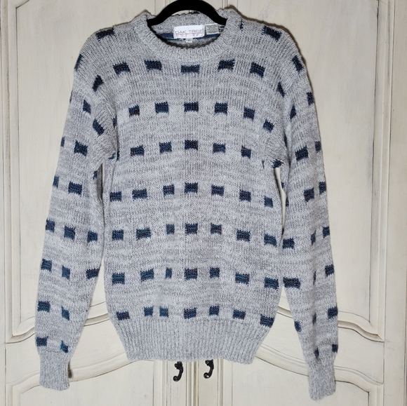 Oak Tree Other - Oak Tree Original Vintage Geometric Knit Crewneck Cosby Grandpa Sweater *sz M*